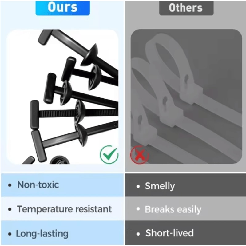 SelfLocking Universal Nylon Cable Ties With Buckle Pin 11