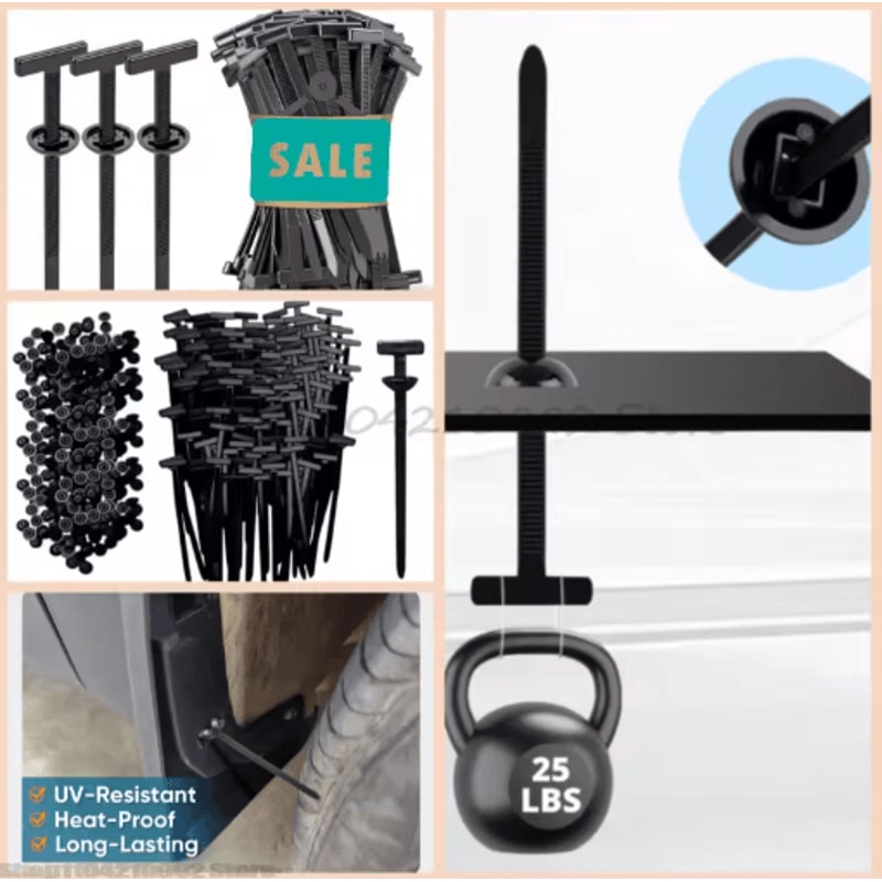 SelfLocking Universal Nylon Cable Ties With Buckle Pin 0