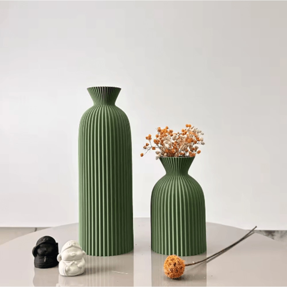 2Piece Wavy Art Dry Vase Set For Home Office Decor 4
