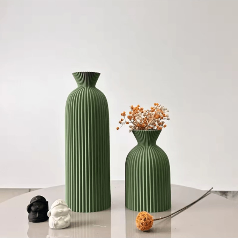 2Piece Wavy Art Dry Vase Set For Home Office Decor 4