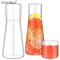 30oz Clear Borosilicate Glass Bedside Water Carafe Set With Tumbler 1