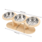 3in1 Raised Cat Feeder With Tilted Stainless Steel Bowls 1