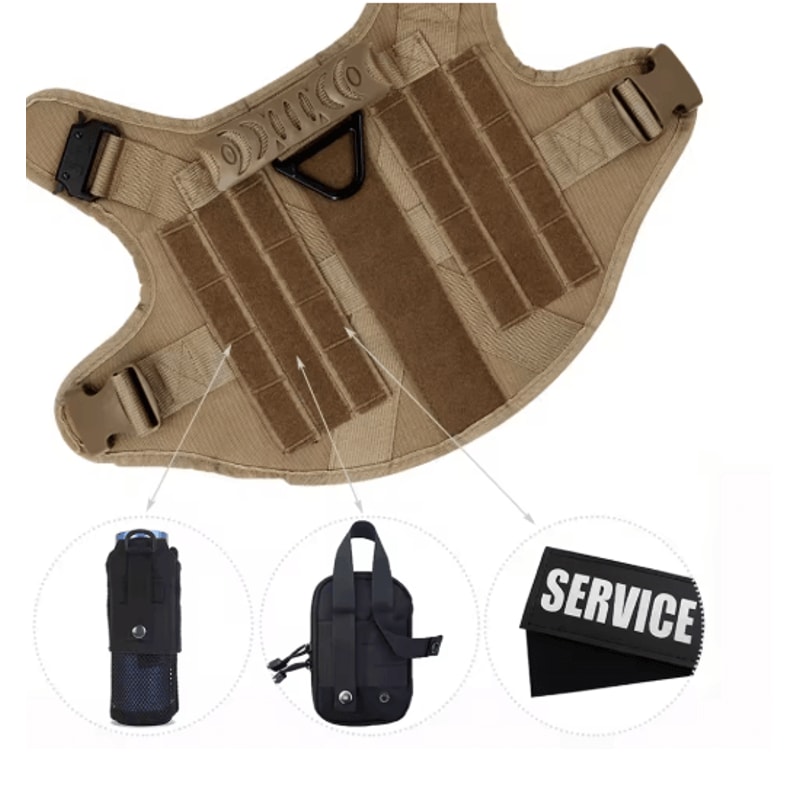 Military Tactical Dog Harness For Large Medium Dogs 6