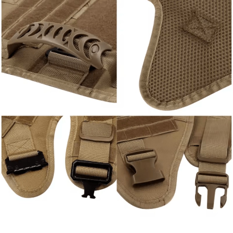 Military Tactical Dog Harness For Large Medium Dogs 7