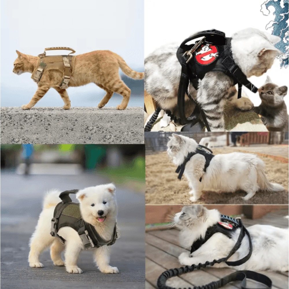 Tactical EscapeProof Cat Harness With Control Handle 9