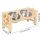 Elevated Adjustable Pet Feeder With Tilted Stainless Steel Bowls 1