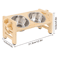 Elevated Adjustable Pet Feeder With Tilted Stainless Steel Bowls 6