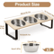 Elevated Cat Bowls Feeder With 15 Tilt 3 Stainless Steel Bowls 1