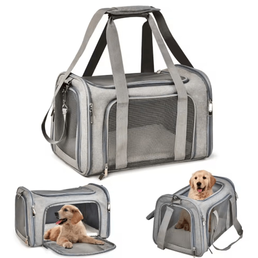SoftSided Pet Carrier Backpack For Small Dogs Cats 0