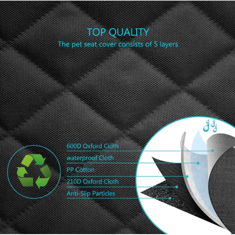 Waterproof Dog Car Seat Cover With ArmrestCompatible Design 4