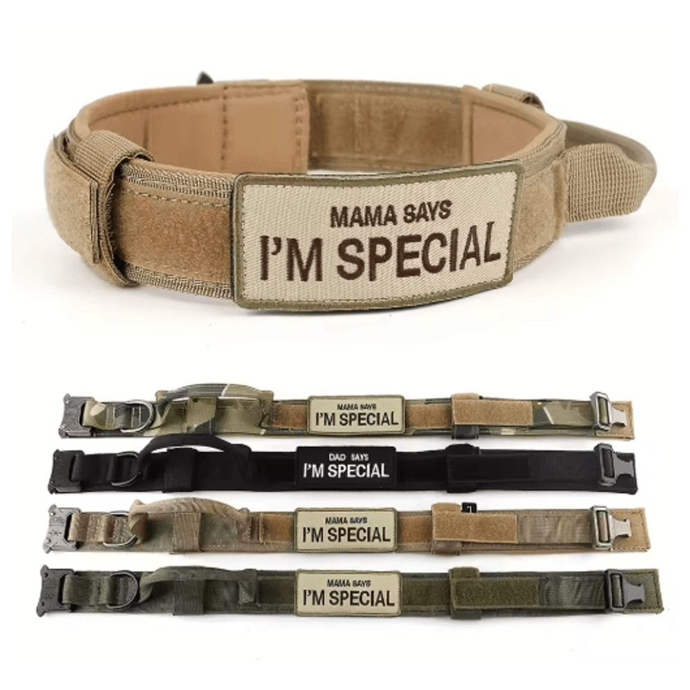 HeavyDuty Tactical Dog Collar With Handle For Training Walking 10