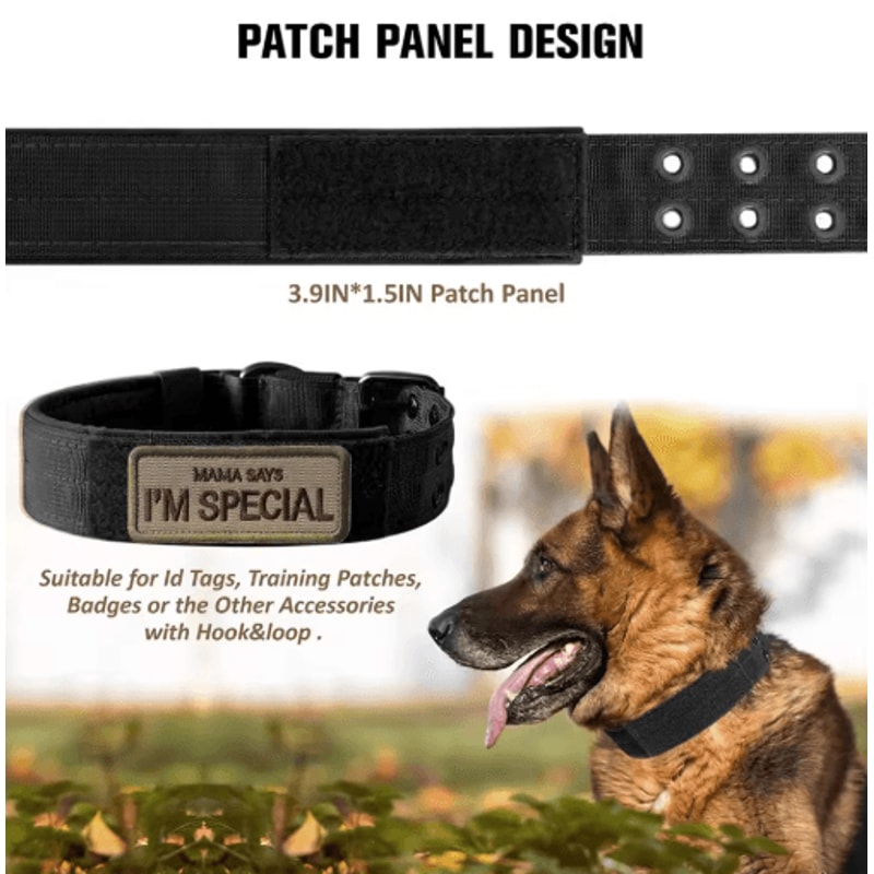 Durable Tactical Dog Collar Military Nylon Collar For Medium Large Dogs 5