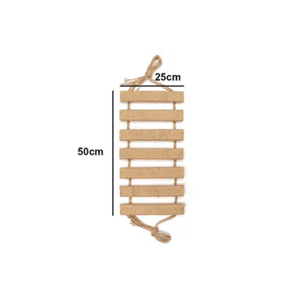 Wooden Cat Climbing Frame Bridge With Sisal Rope Ladder 2