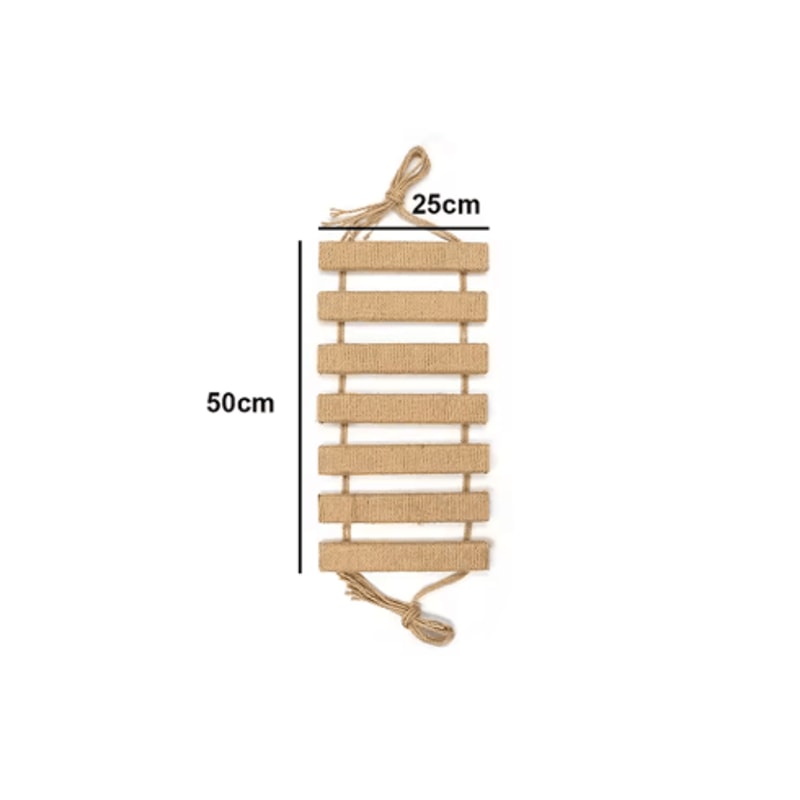 Wooden Cat Climbing Frame Bridge With Sisal Rope Ladder 2