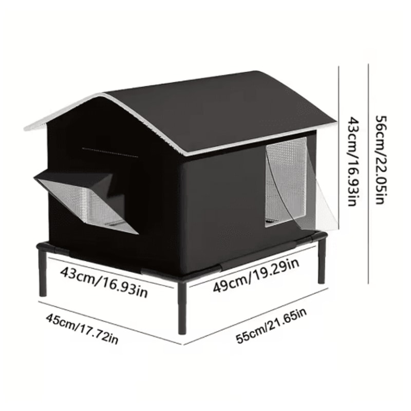 Elevated MoistureProof Pet House Bed For Cats Small Dogs 4