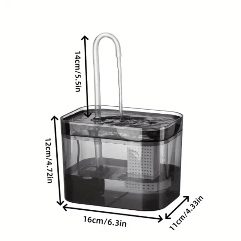 Premium UltraQuiet USB Cat Water Fountain Automatic Recirculating Pet Drinker 5