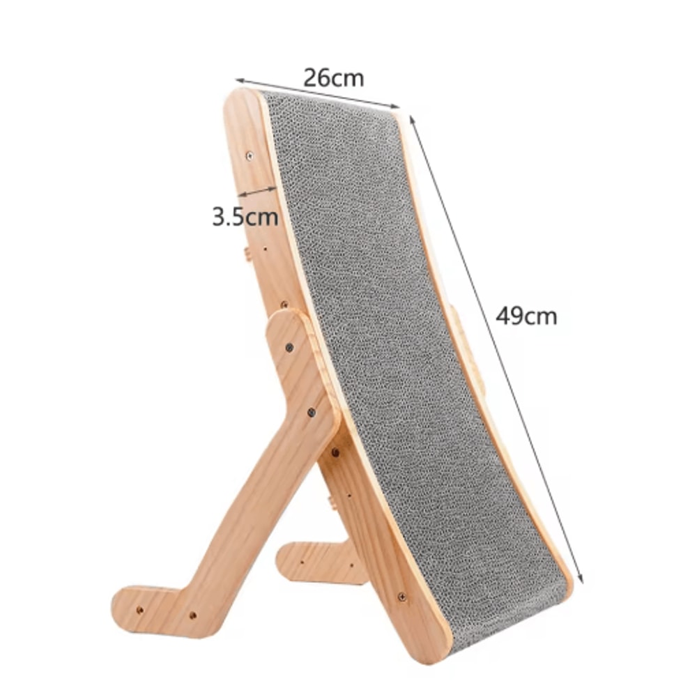 Premium 3in1 Wooden Cat Scratcher Board With Cozy Bed Claw Couch 1