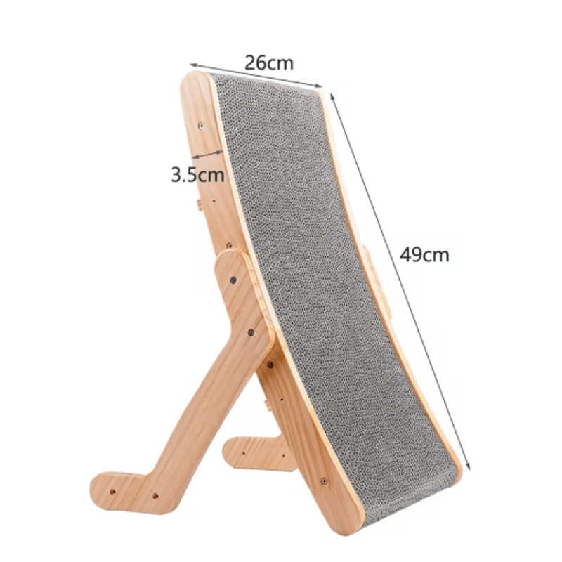 Premium 3in1 Wooden Cat Scratcher Board With Cozy Bed Claw Couch 1