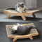 Premium 3in1 Wooden Cat Scratcher Board With Cozy Bed Claw Couch 7