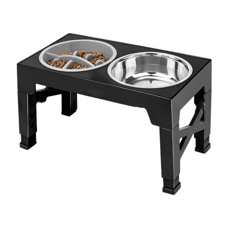Adjustable Elevated Dog Feeder With Double Stainless Steel Dog Bowls For Small Medium Large Dogs 1