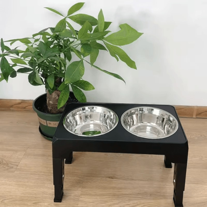 Adjustable Elevated Dog Feeder With Double Stainless Steel Dog Bowls For Small Medium Large Dogs 6