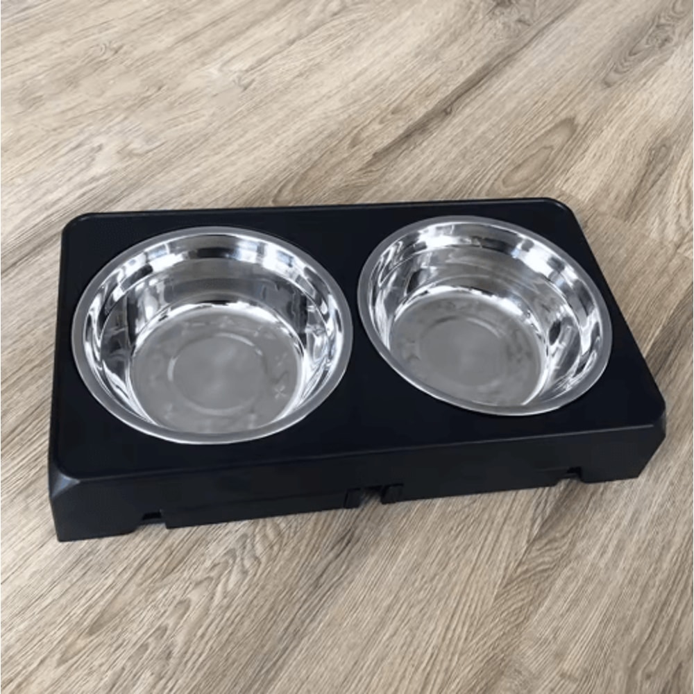 Adjustable Elevated Dog Feeder With Double Stainless Steel Dog Bowls For Small Medium Large Dogs 7