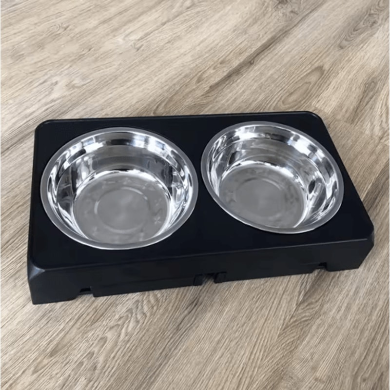 Adjustable Elevated Dog Feeder With Double Stainless Steel Dog Bowls For Small Medium Large Dogs 7