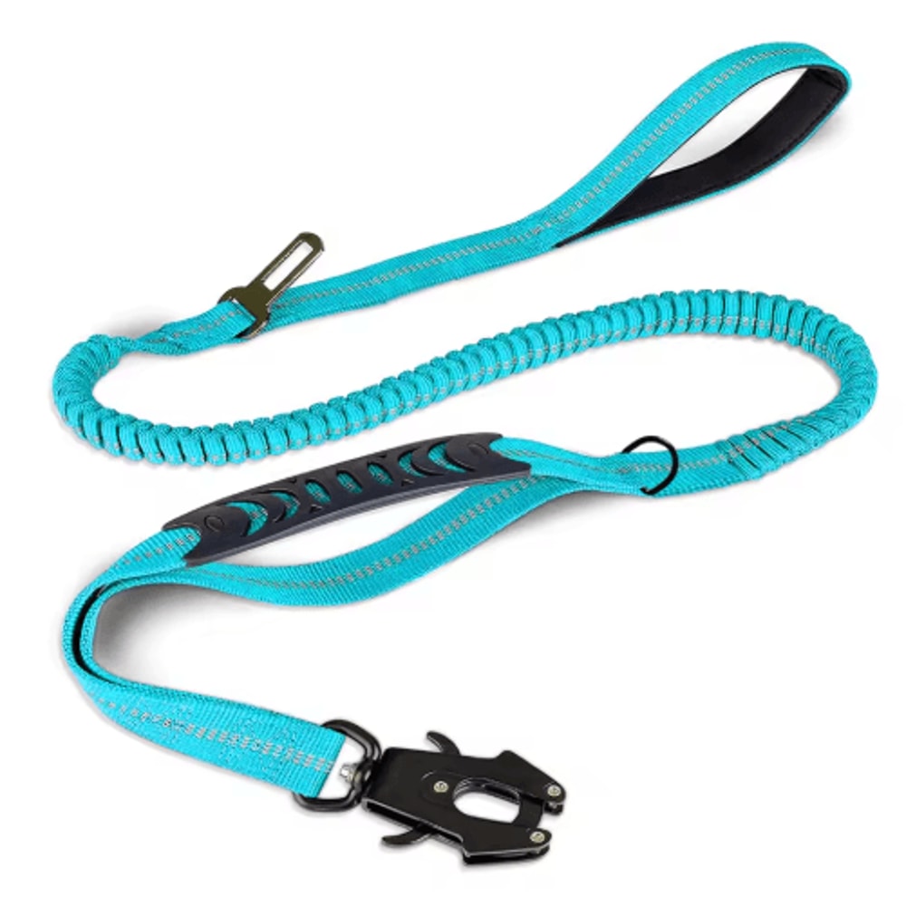 HeavyDuty Tactical Dog Leash With Shock Absorber Dual Padded Handles 1