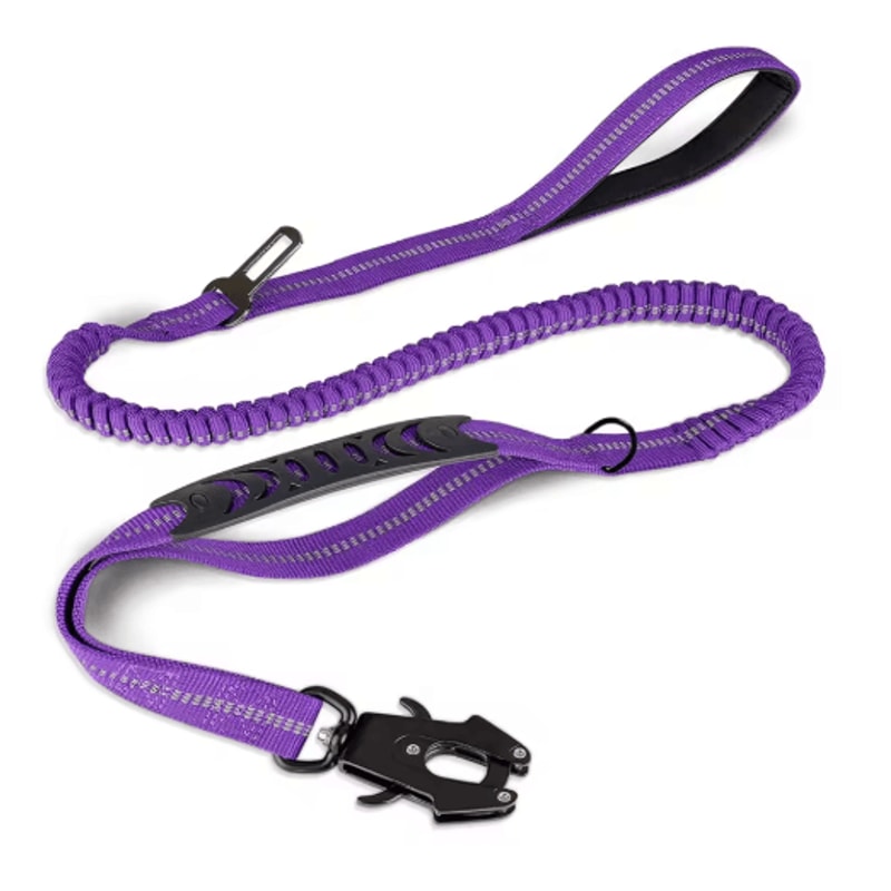 HeavyDuty Tactical Dog Leash With Shock Absorber Dual Padded Handles 5