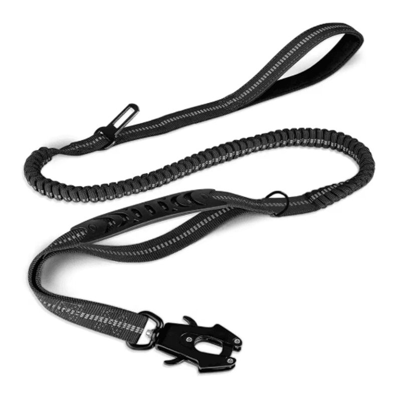 HeavyDuty Tactical Dog Leash With Shock Absorber Dual Padded Handles 9