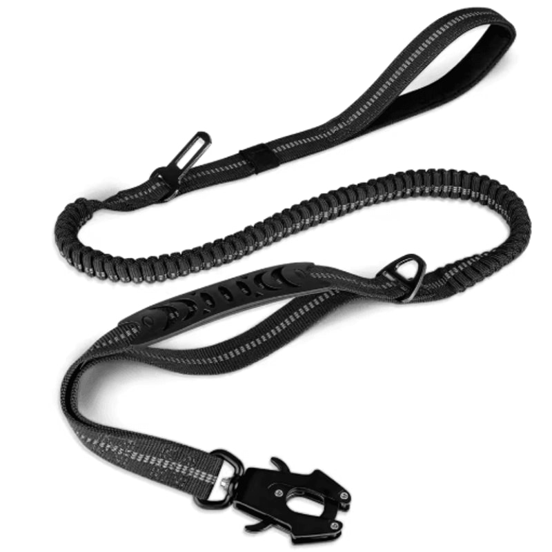 HeavyDuty Tactical Dog Leash With Shock Absorber Dual Padded Handles 14