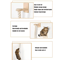 140cm WallMounted Sisal Rope Cat Climber Tree Vertical Jungle Gym Cat Scratching Post For Indoor C 4
