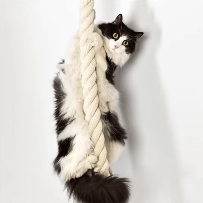 140cm WallMounted Sisal Rope Cat Climber Tree Vertical Jungle Gym Cat Scratching Post For Indoor C 5
