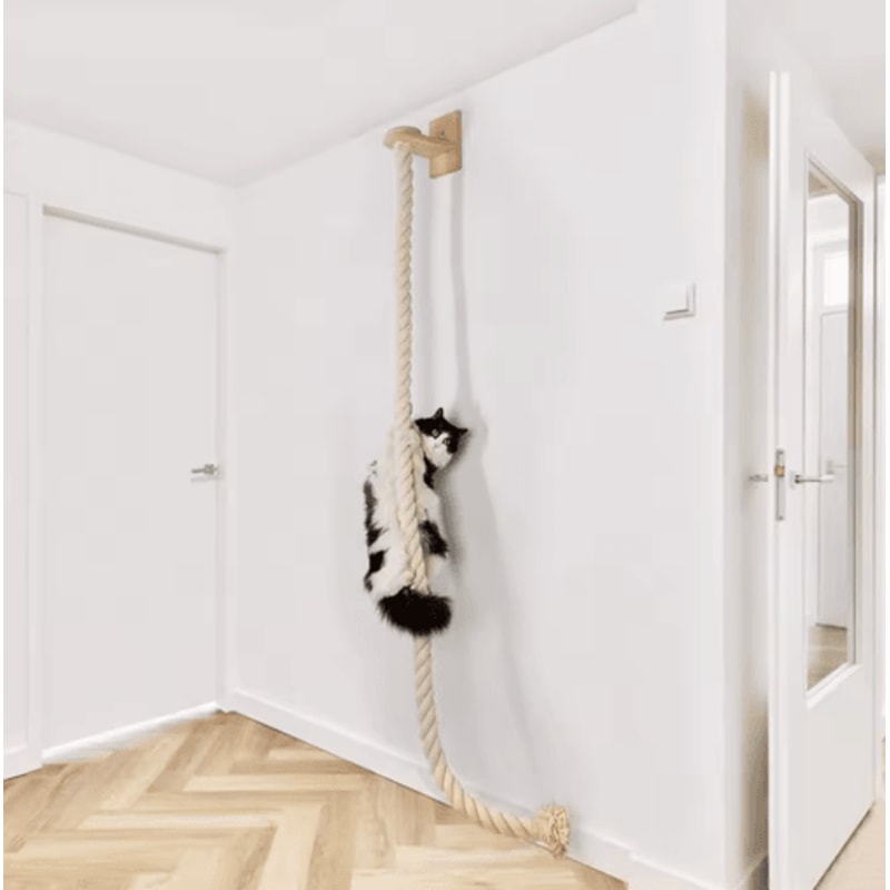140cm WallMounted Sisal Rope Cat Climber Tree Vertical Jungle Gym Cat Scratching Post For Indoor C 0