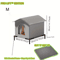 Warm Waterproof Stray Cat House With Insulated Mat Foldable Outdoor Pet Cave Bed For Cats Small Do 2