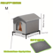 Warm Waterproof Stray Cat House With Insulated Mat Foldable Outdoor Pet Cave Bed For Cats Small Do 2