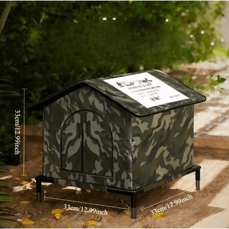 Insulated Outdoor Cat House With Shelf Warm Homeless Cat Shelter For Multiple Kittens 1