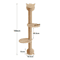 WallMounted Cat Scratching Posts With Dual Perches Sisal Cat Tree Tower Climbing Shelves 1