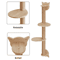 WallMounted Cat Scratching Posts With Dual Perches Sisal Cat Tree Tower Climbing Shelves 3