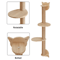 WallMounted Cat Scratching Posts With Dual Perches Sisal Cat Tree Tower Climbing Shelves 3