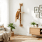 WallMounted Cat Scratching Posts With Dual Perches Sisal Cat Tree Tower Climbing Shelves 0