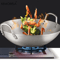 KEMORELA Premium Stainless Steel Wok Uncoated DoubleHandle Chef Pan For HighHeat StirFry 0