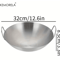 KEMORELA Premium Stainless Steel Wok Uncoated DoubleHandle Chef Pan For HighHeat StirFry 2