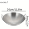 KEMORELA Premium Stainless Steel Wok Uncoated DoubleHandle Chef Pan For HighHeat StirFry 3