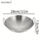 KEMORELA Premium Stainless Steel Wok Uncoated DoubleHandle Chef Pan For HighHeat StirFry 4