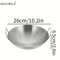 KEMORELA Premium Stainless Steel Wok Uncoated DoubleHandle Chef Pan For HighHeat StirFry 5