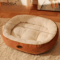 Plush Oval Pet Bed Thickened Machine Washable Dog Cat Cushion For AllSeason Comfort 3