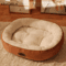 Plush Oval Pet Bed Thickened Machine Washable Dog Cat Cushion For AllSeason Comfort 8
