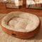 Plush Oval Pet Bed Thickened Machine Washable Dog Cat Cushion For AllSeason Comfort 8