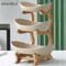 Modern Wooden ThreeLayer Fruit Plate MultiTier Snack Dessert Serving Stand 9